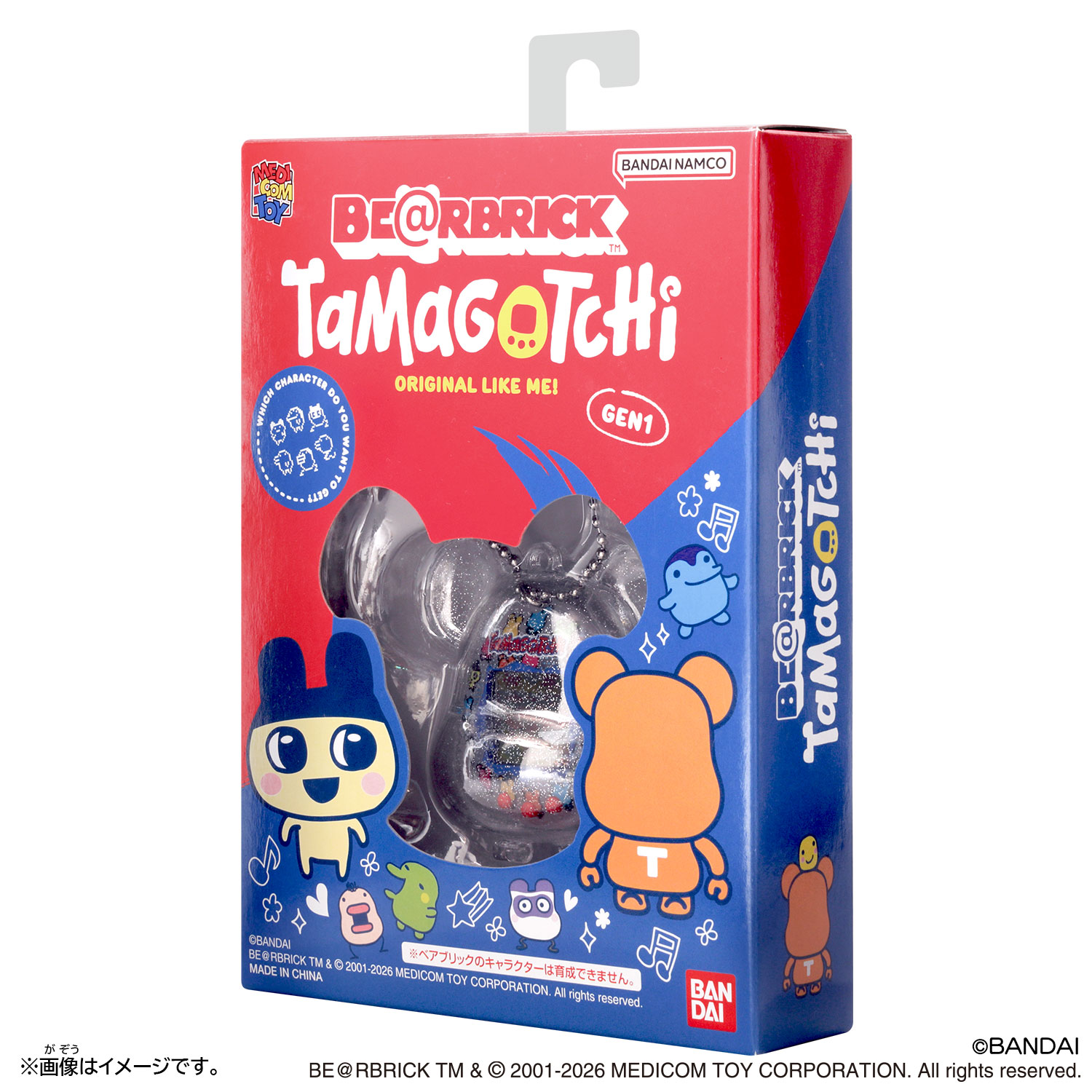 《BE@RBRICK 庫柏力克熊 &times; Tamagotchi 塔麻可吉》電子雞聯名款 外包裝