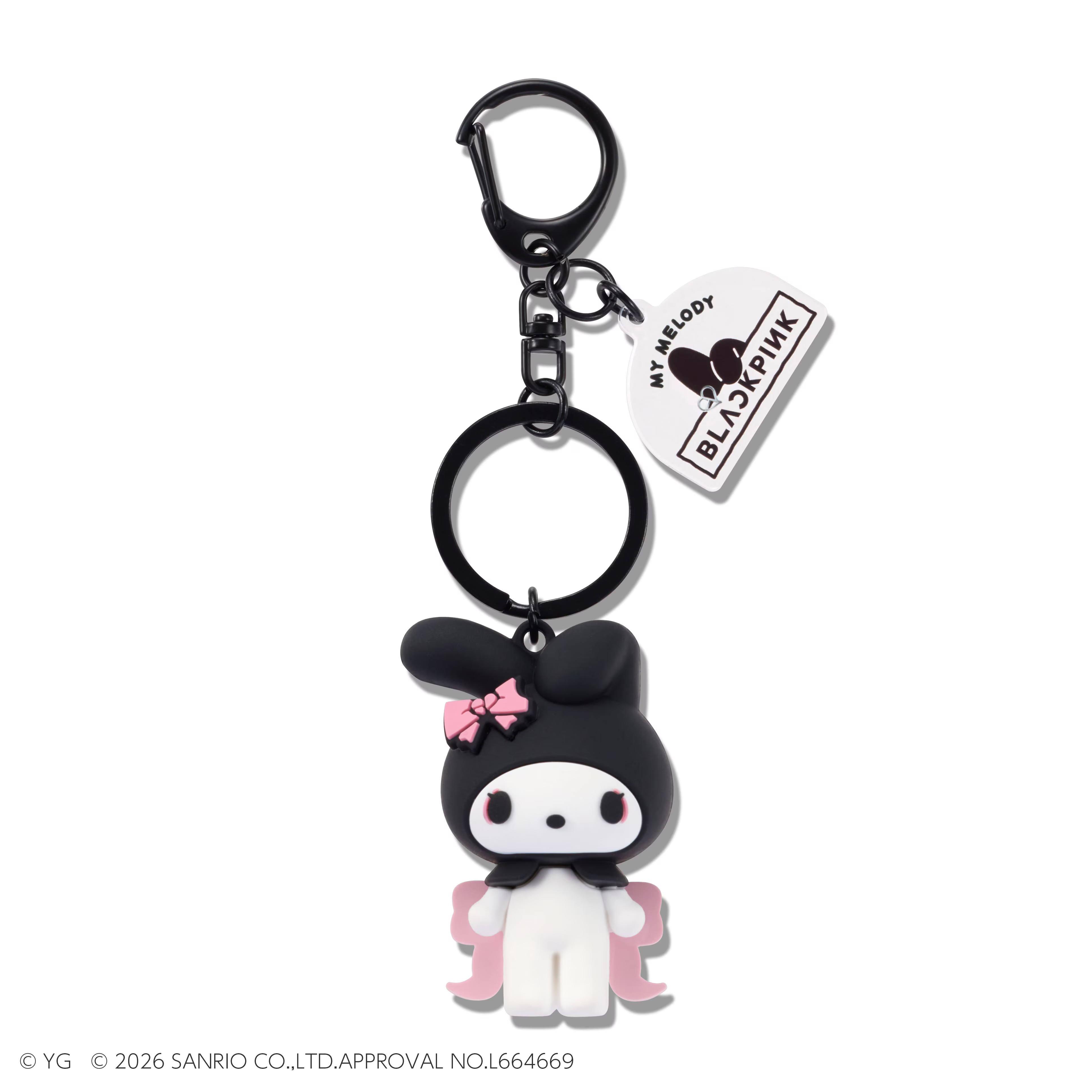 《BLACKPINK × My Melody》美樂蒂 3D橡膠公仔鑰匙圈