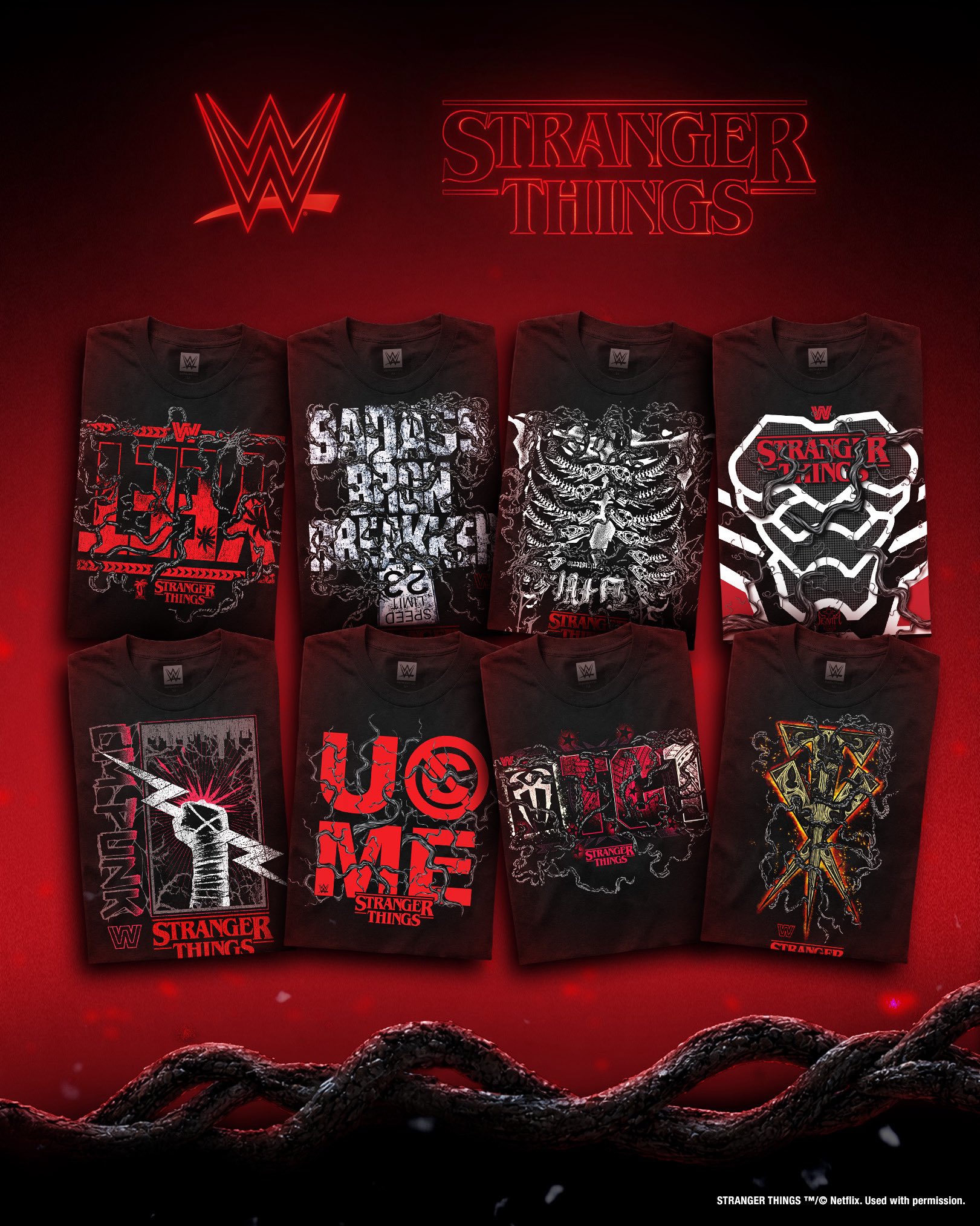 WWE × 《Stranger Things怪奇物語》聯名服飾:影集與摔角文化品牌的跨圈碰撞