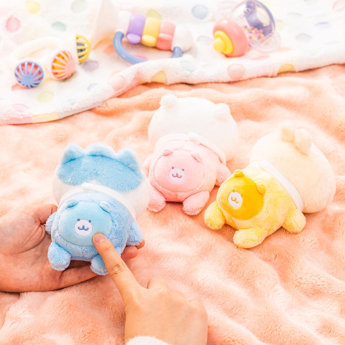 Chiikawa Baby 爬行絨毛玩偶 屁股熊熊圖案設計