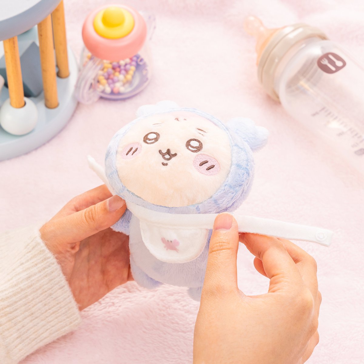 Chiikawa Baby 爬行絨毛玩偶 古本屋小螃蟹款