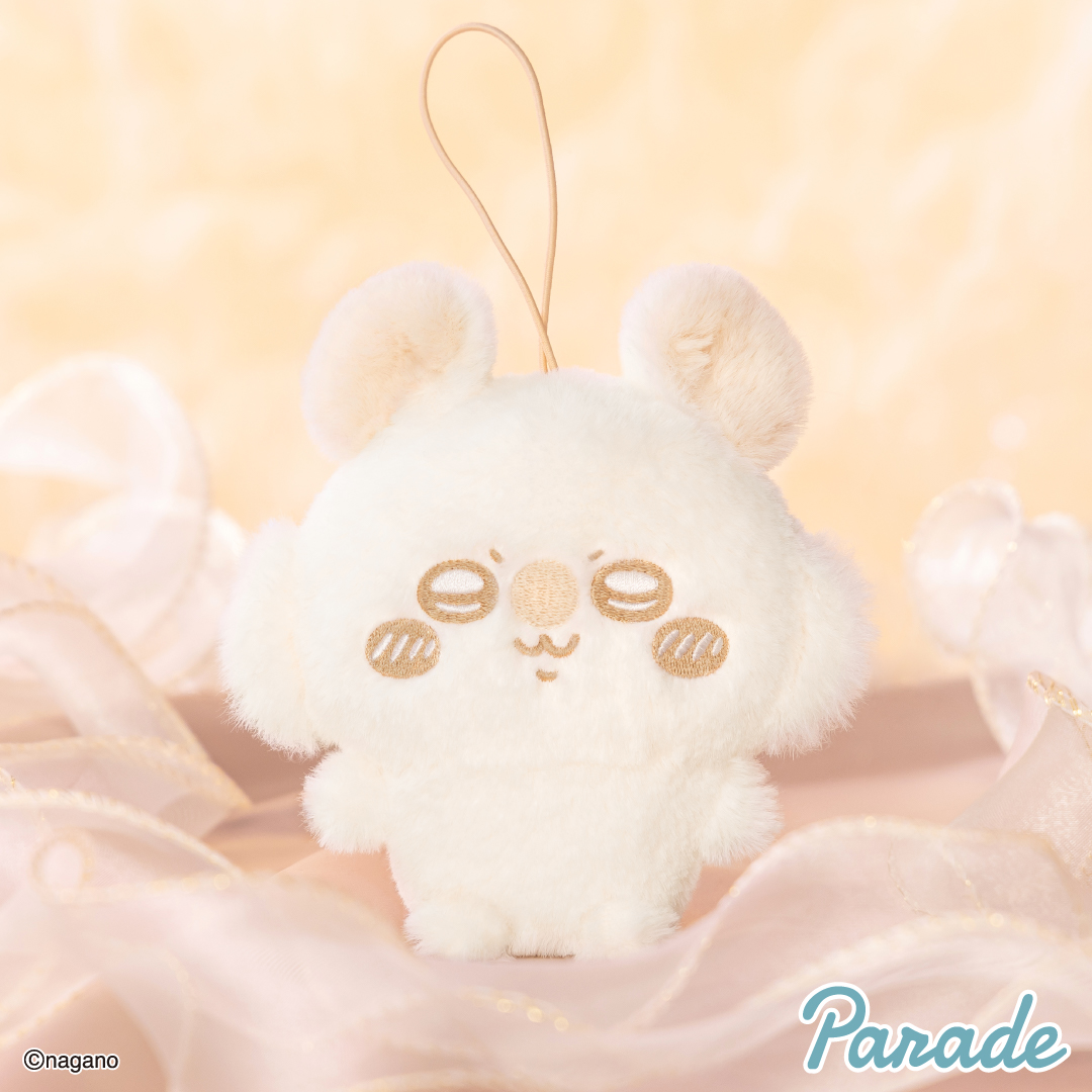 Parade《吉伊卡哇》奶白色系絨毛吊飾第二彈 飛鼠小桃(小桃鼠)
