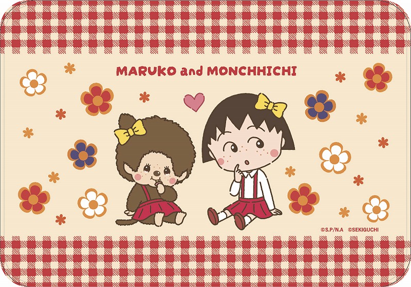 《櫻桃小丸子 × Monchhichi 蒙奇奇》聯名毯子 主視覺款