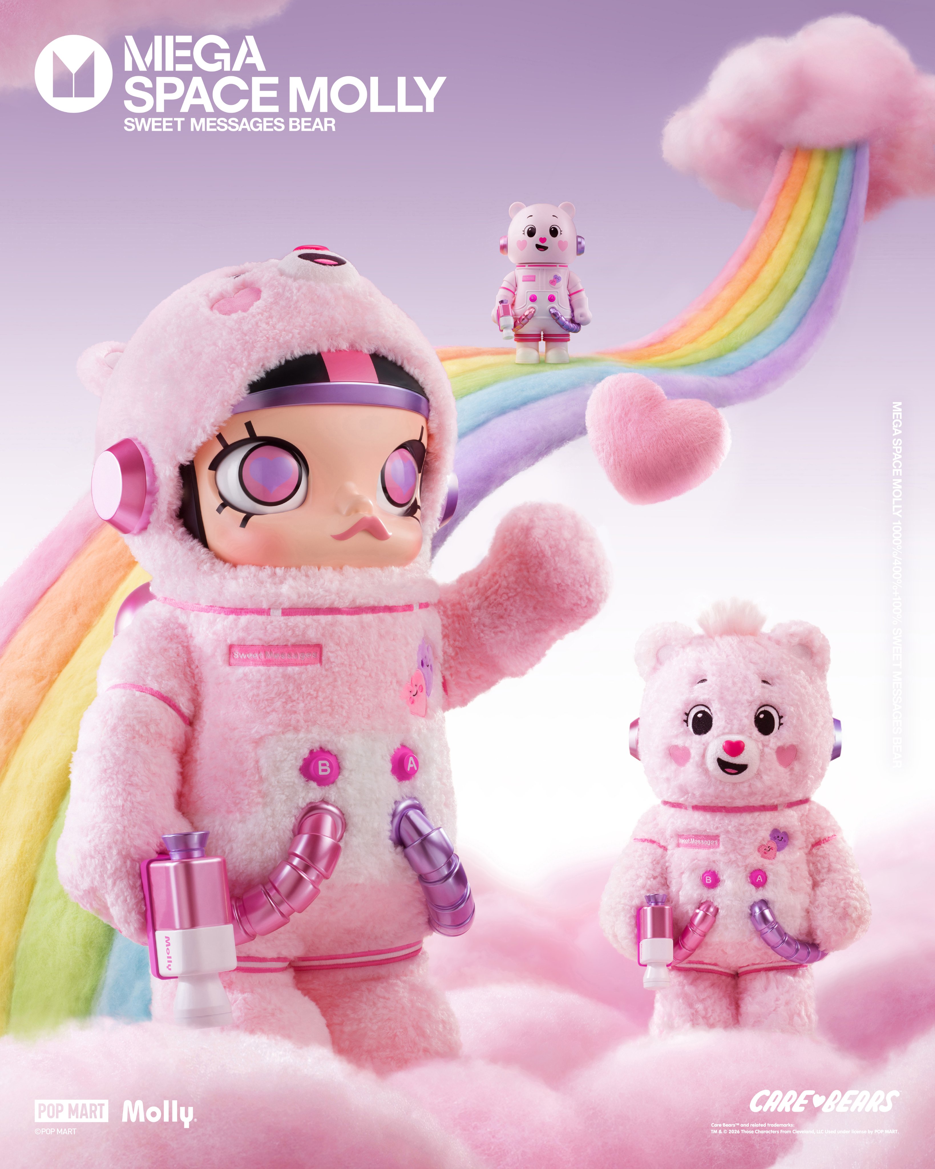 POP MART 泡泡瑪特 MEGA SPACE MOLLY 1000% Sweet Messages Bear