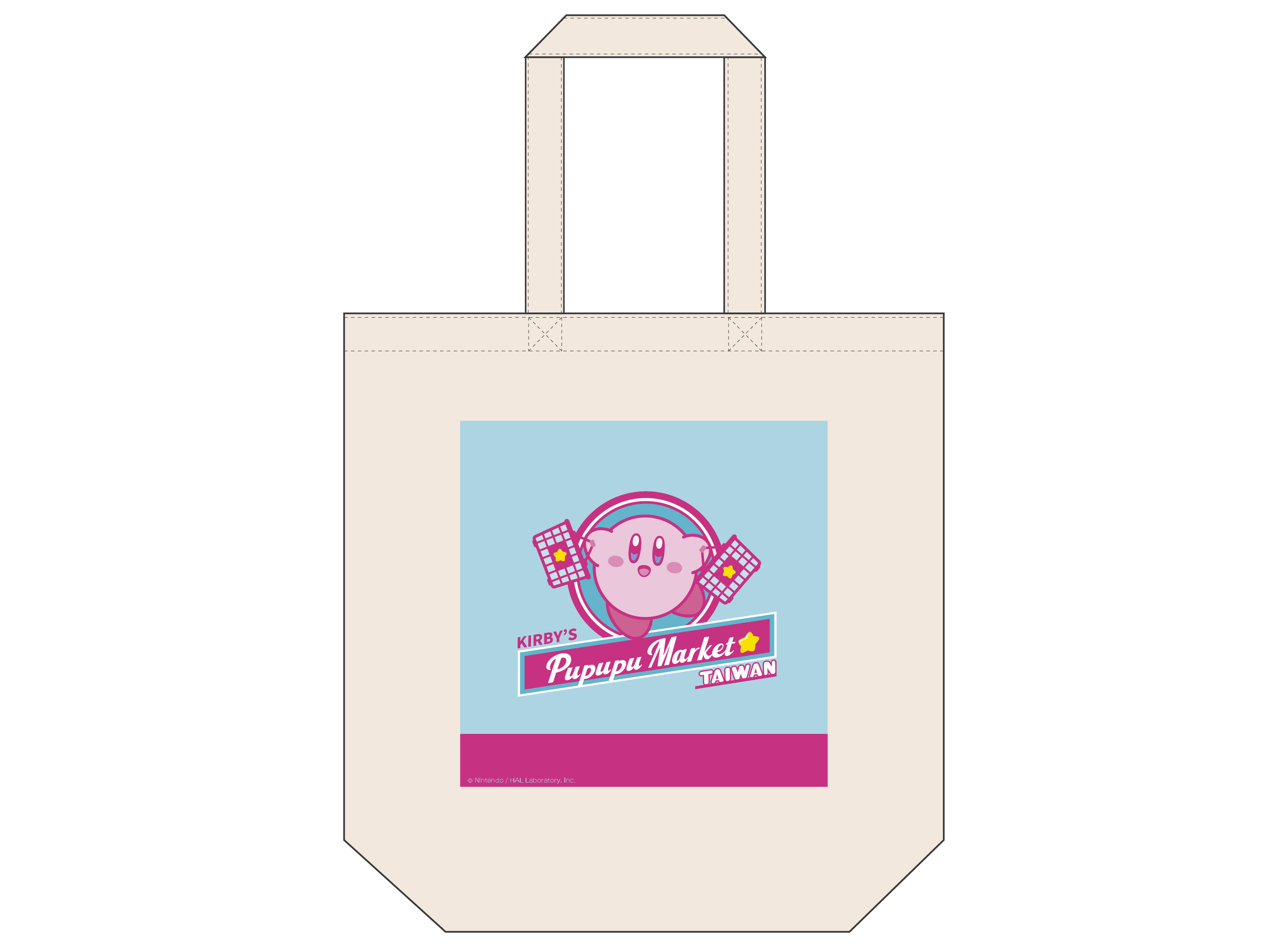 星之卡比快閃店《KIRBY'S PUPUPU MARKET in Taiwan》PUPUPU MARKET 系列新品 「台灣限定商品」帆布托特包