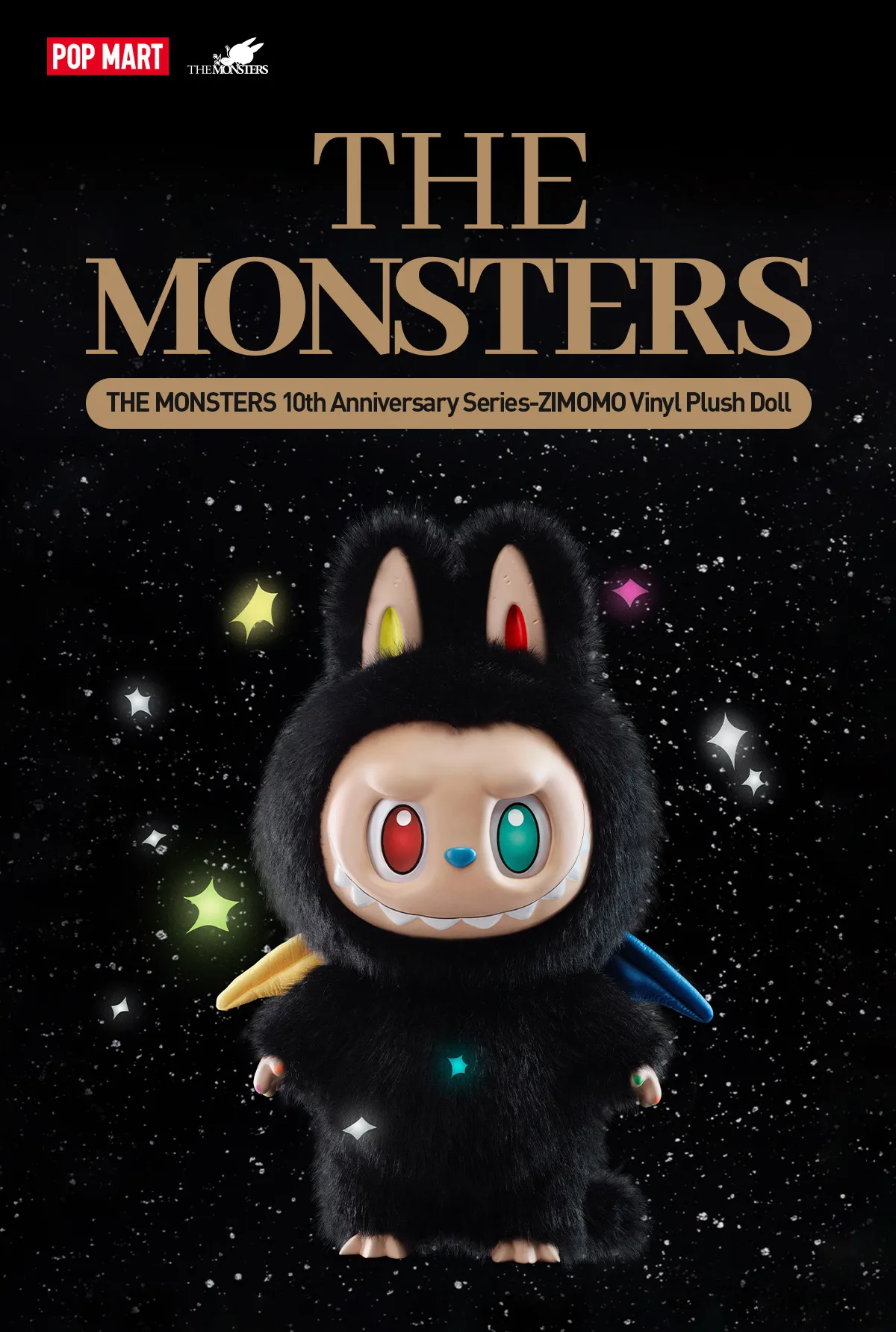 《THE MONSTERS 10th Anniversary 系列 ZIMOMO 搪膠絨毛公仔》