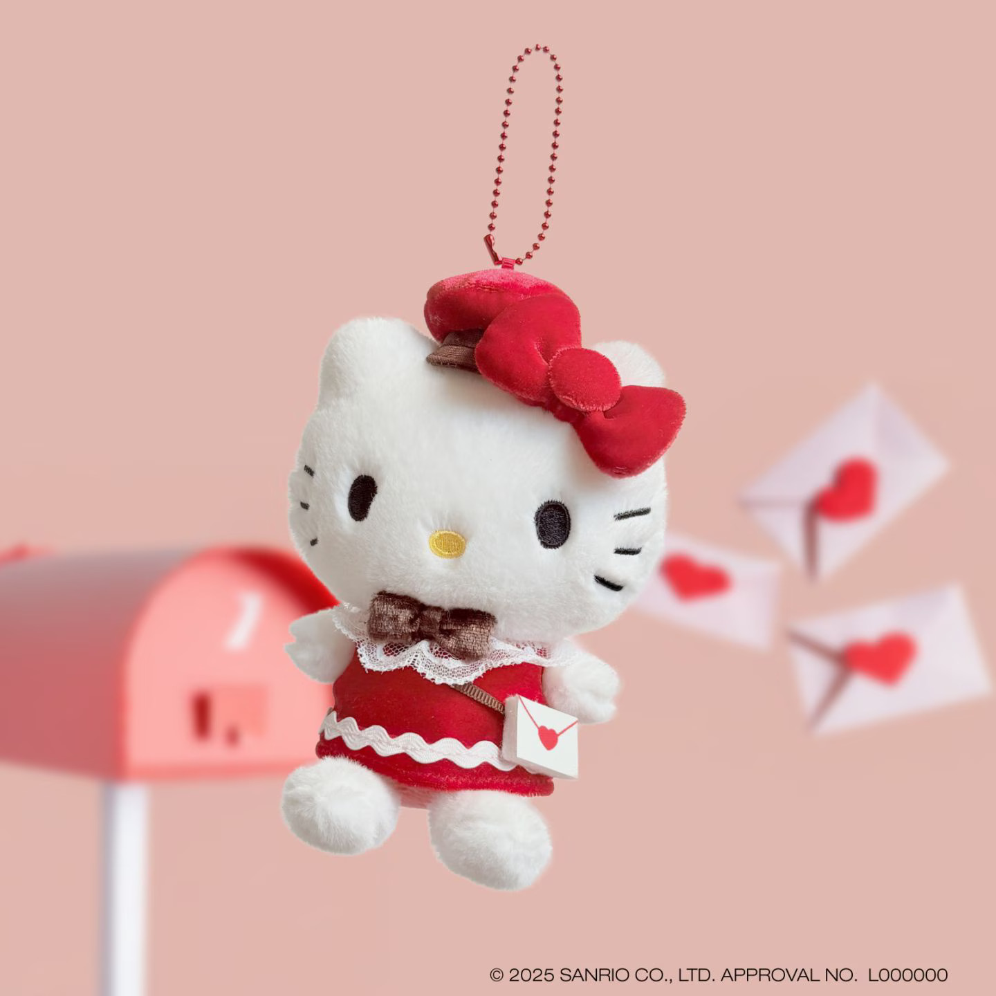 《Lovely Loveletter》三麗鷗角色情書系列|Hello Kitty 絨毛吊飾玩偶