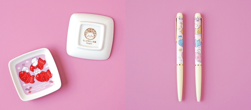 「吉伊卡哇 MOGUMOGU 本舖」川越店 1 週年限定新品|豆皿、乘鯛魚原子筆
