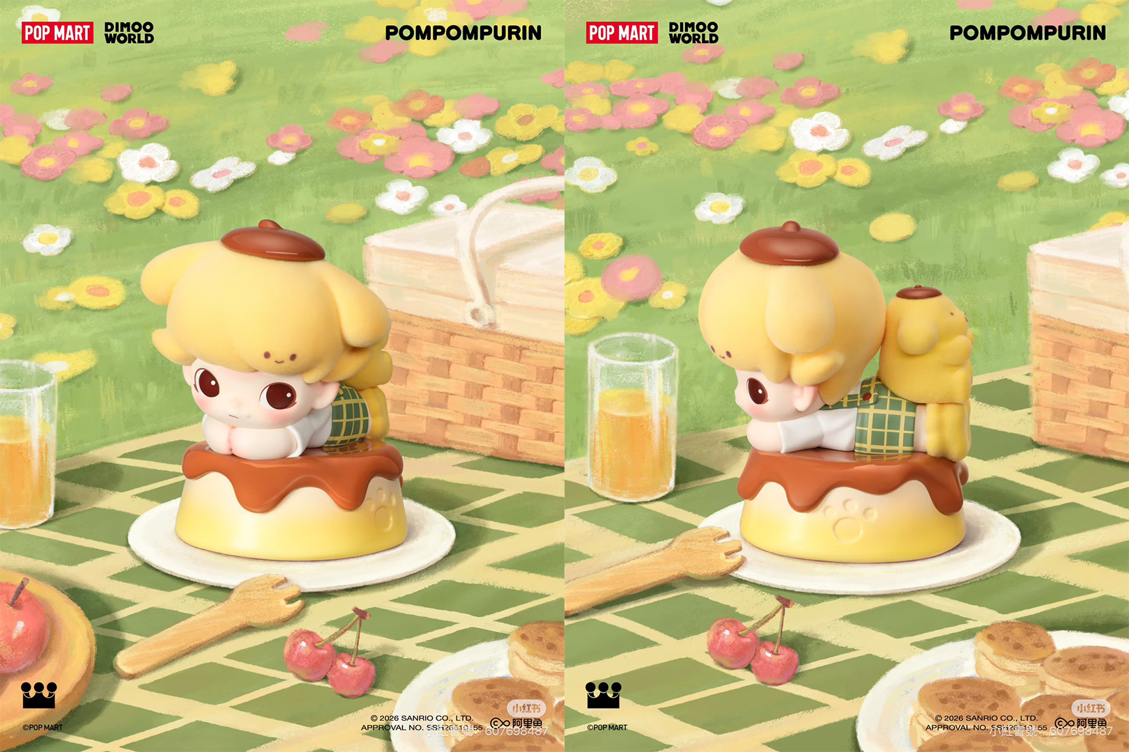 POP MART 泡泡瑪特 × Sanrio 三麗鷗聯名「DIMOO WORLD 布丁狗公仔」登場!焦糖布丁場景款 14 公分療癒現身