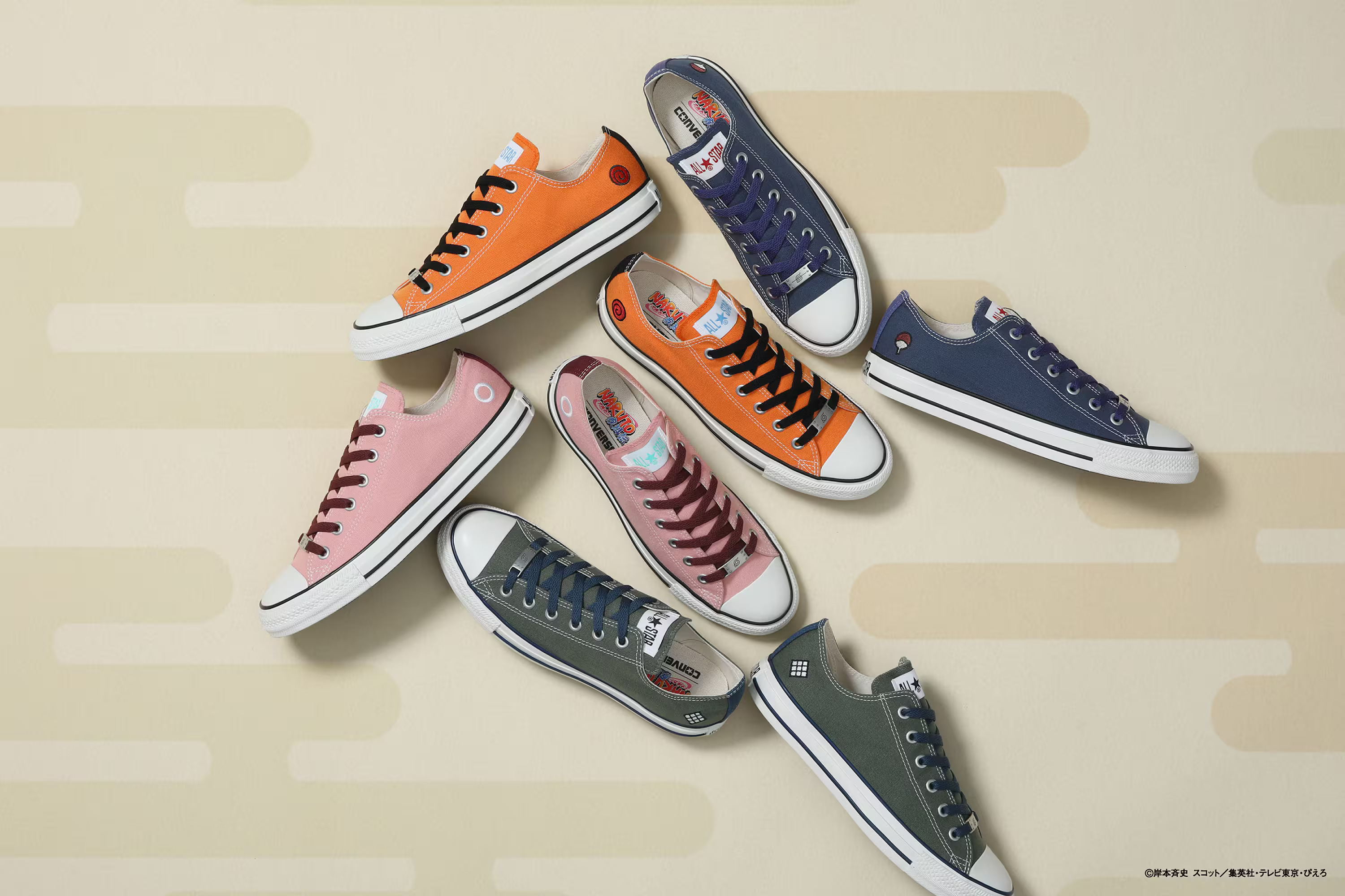《CONVERSE × 火影忍者疾風傳》聯名 ALL STAR OX 低筒款:四大主角形象完整融入