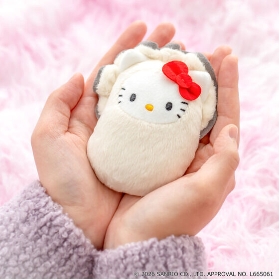 三麗鷗角色 牡蠣變身絨毛鏡 Hello Kitty款