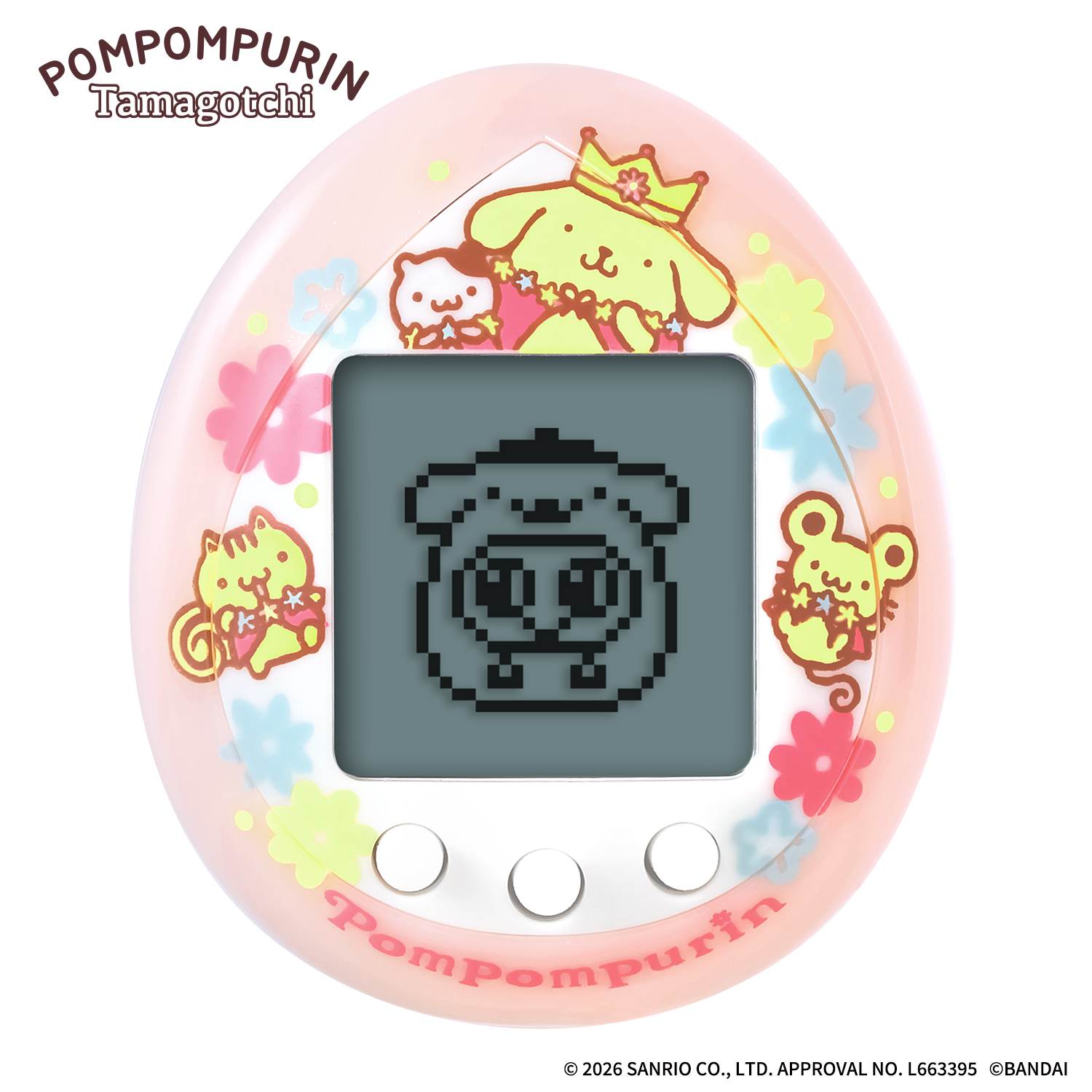 「三麗鷗 x 塔麻可吉」聯名電子雞《POMPOMPURIN Tamagotchi》魔法粉紅版本