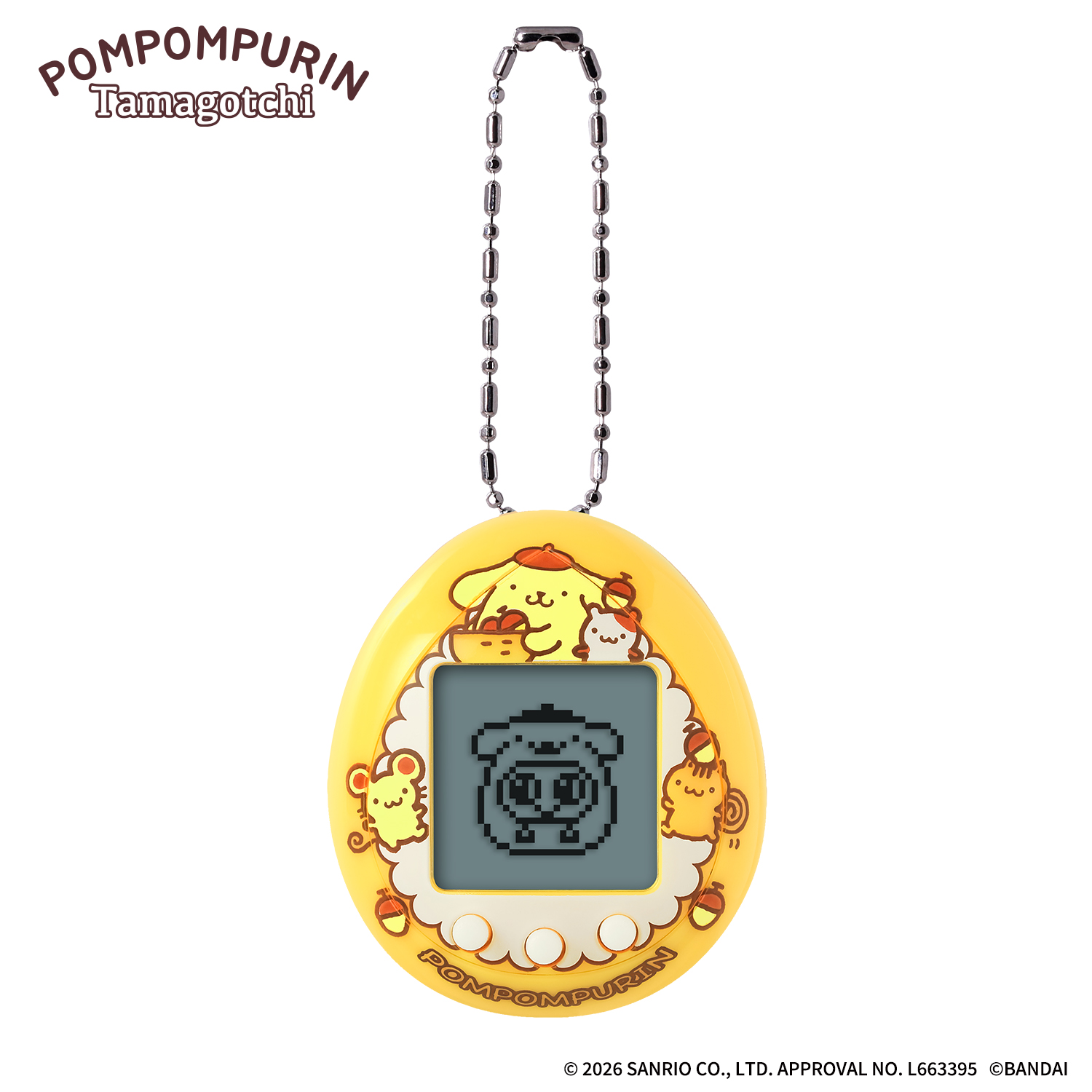 「三麗鷗 x 塔麻可吉」聯名電子雞《POMPOMPURIN Tamagotchi》經典橘色 ver.