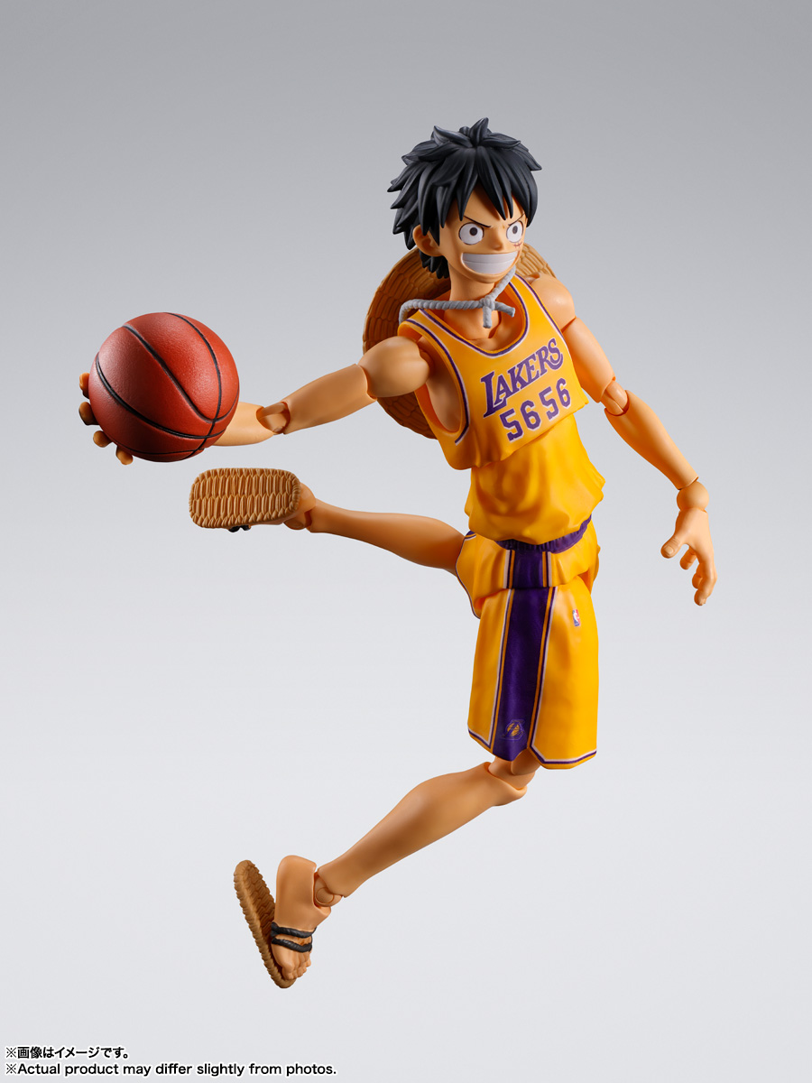 S.H.Figuarts ONE PIECE×NBA 蒙奇・D・魯夫 -Los Angeles Lakers ver.-湖人隊魯夫公仔