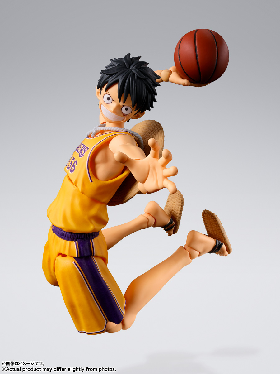 S.H.Figuarts ONE PIECE 海賊王 × NBA 蒙奇・D・魯夫 -Los Angeles Lakers ver.- 湖人隊聯名公仔 詳細資訊