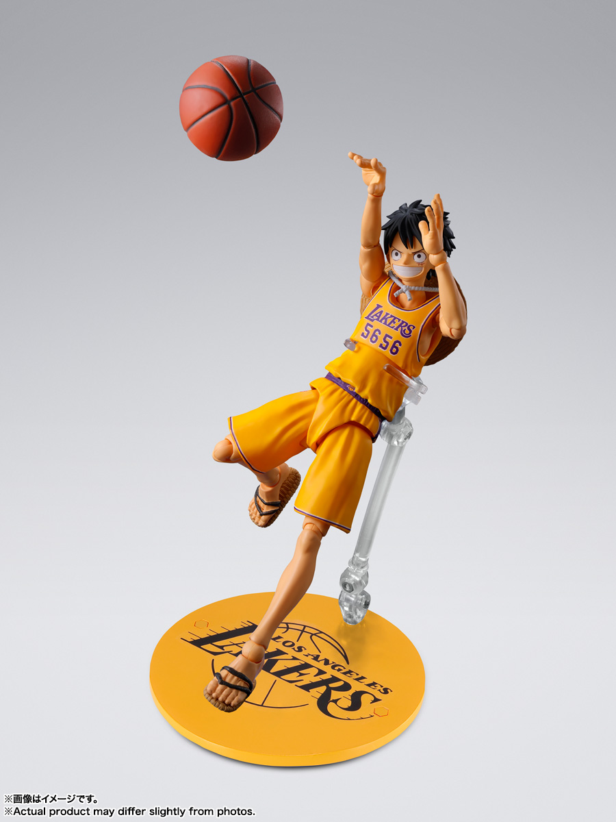 S.H.Figuarts ONE PIECE×NBA 蒙奇・D・魯夫 -Los Angeles Lakers ver.-魯夫湖人公仔
