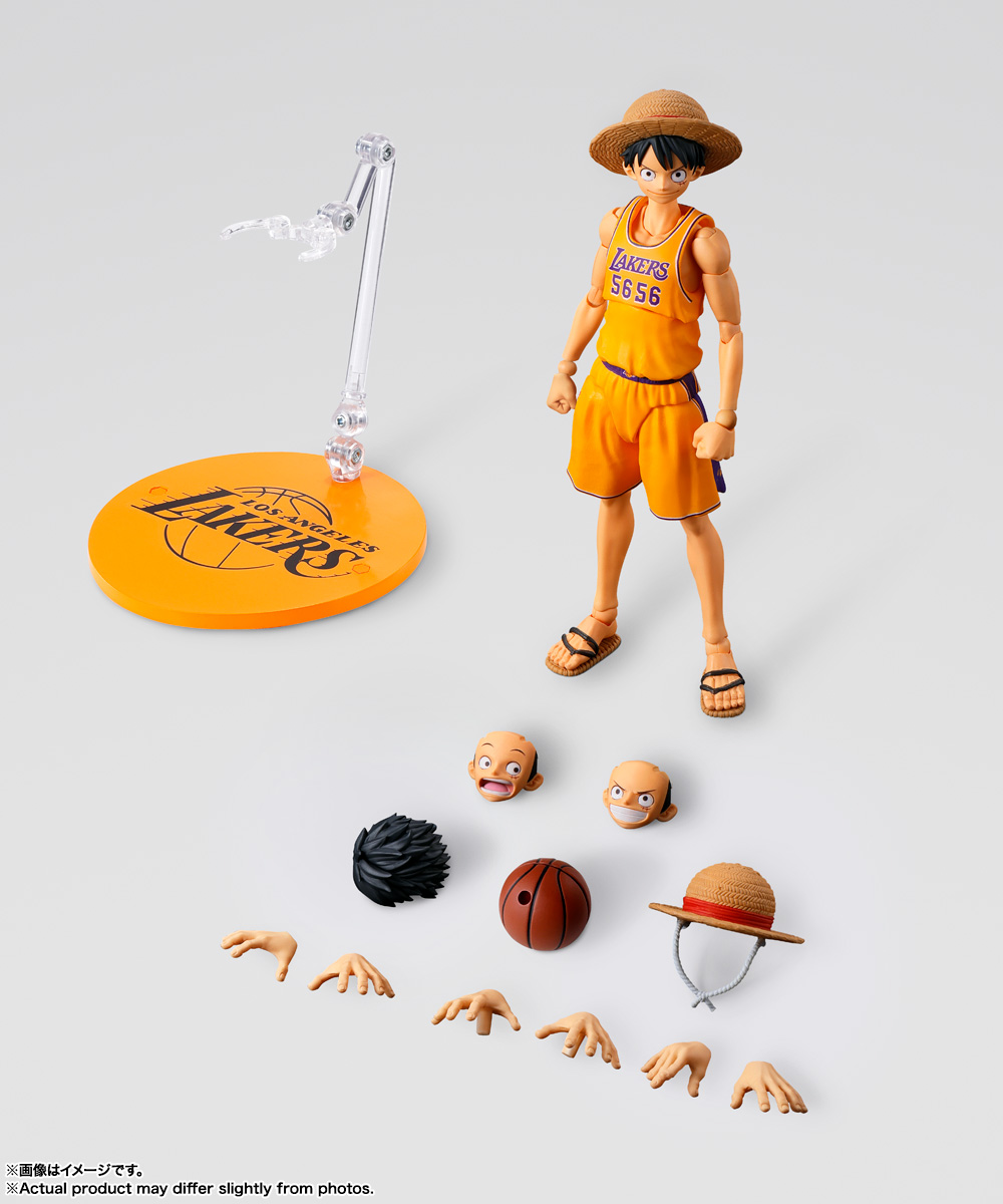 S.H.Figuarts ONE PIECE 海賊王 × NBA 蒙奇・D・魯夫 -Los Angeles Lakers ver.- 湖人隊聯名公仔