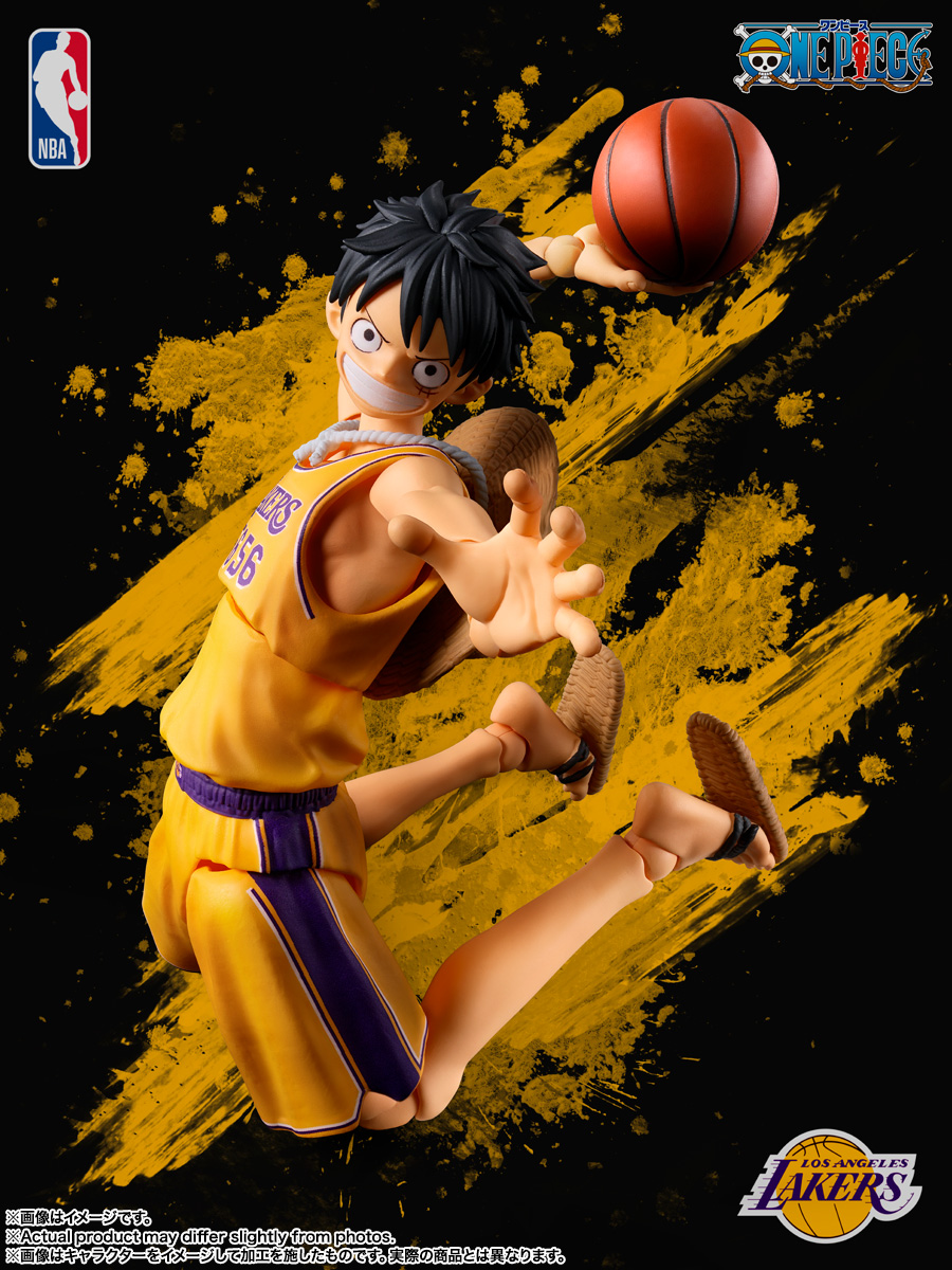 S.H.Figuarts《海賊王》× NBA 洛杉磯湖人 魯夫公仔