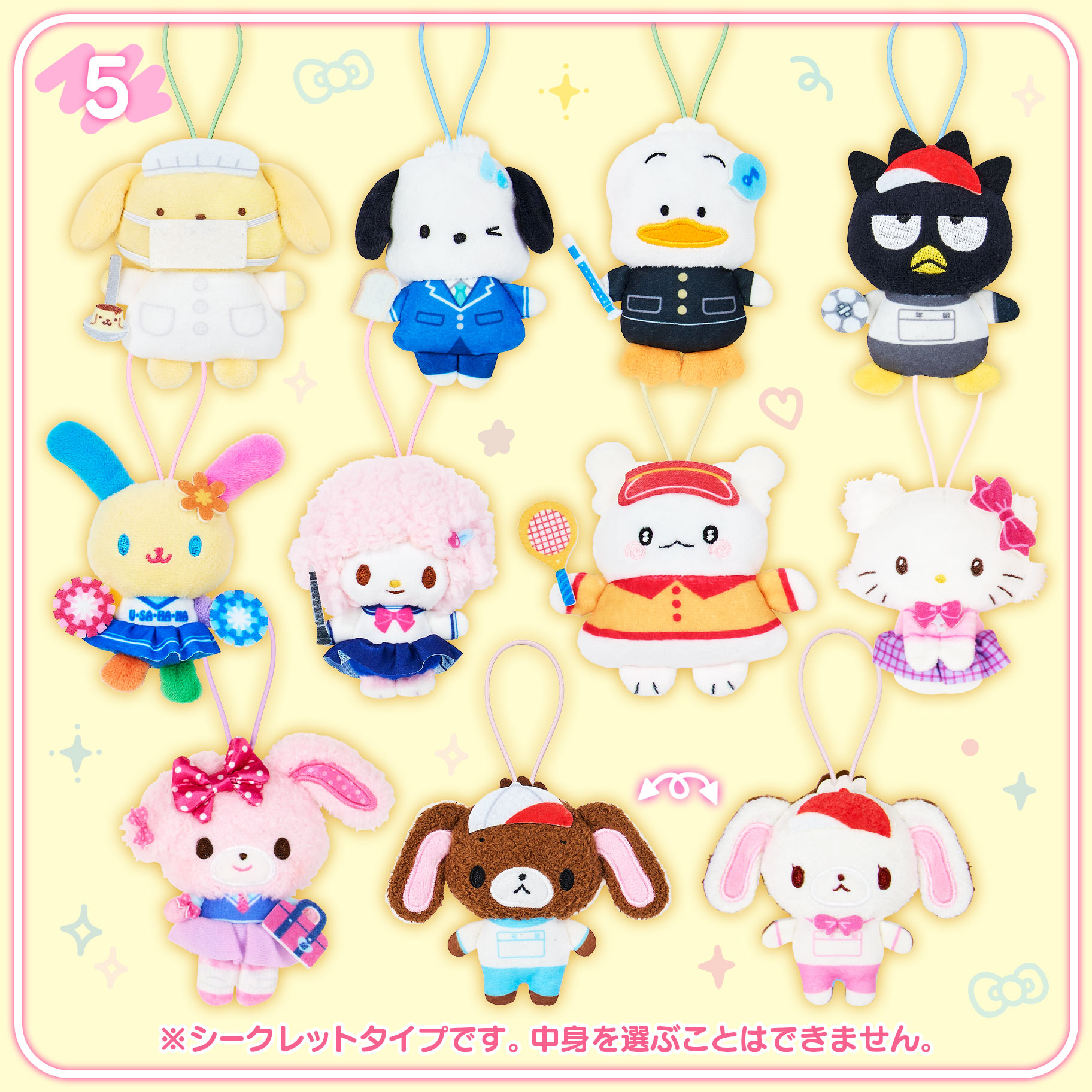 《Sanrio School Collection》三麗鷗校園系列 秘密盲盒絨毛吊飾 綜合人氣角色款