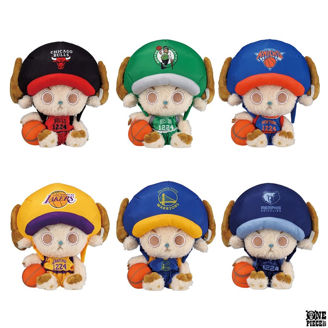《ONE PIECE 海賊王》× NBA聯名登場!喬巴化身湖人、公牛、勇士球星,絨毛玩偶2026年3月開賣