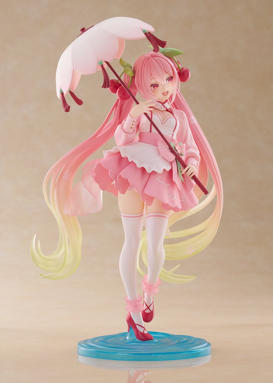 《初音未來》TAITO「櫻花初音 AMP+ 櫻花禮服 ver.」景品模型 櫻花傘