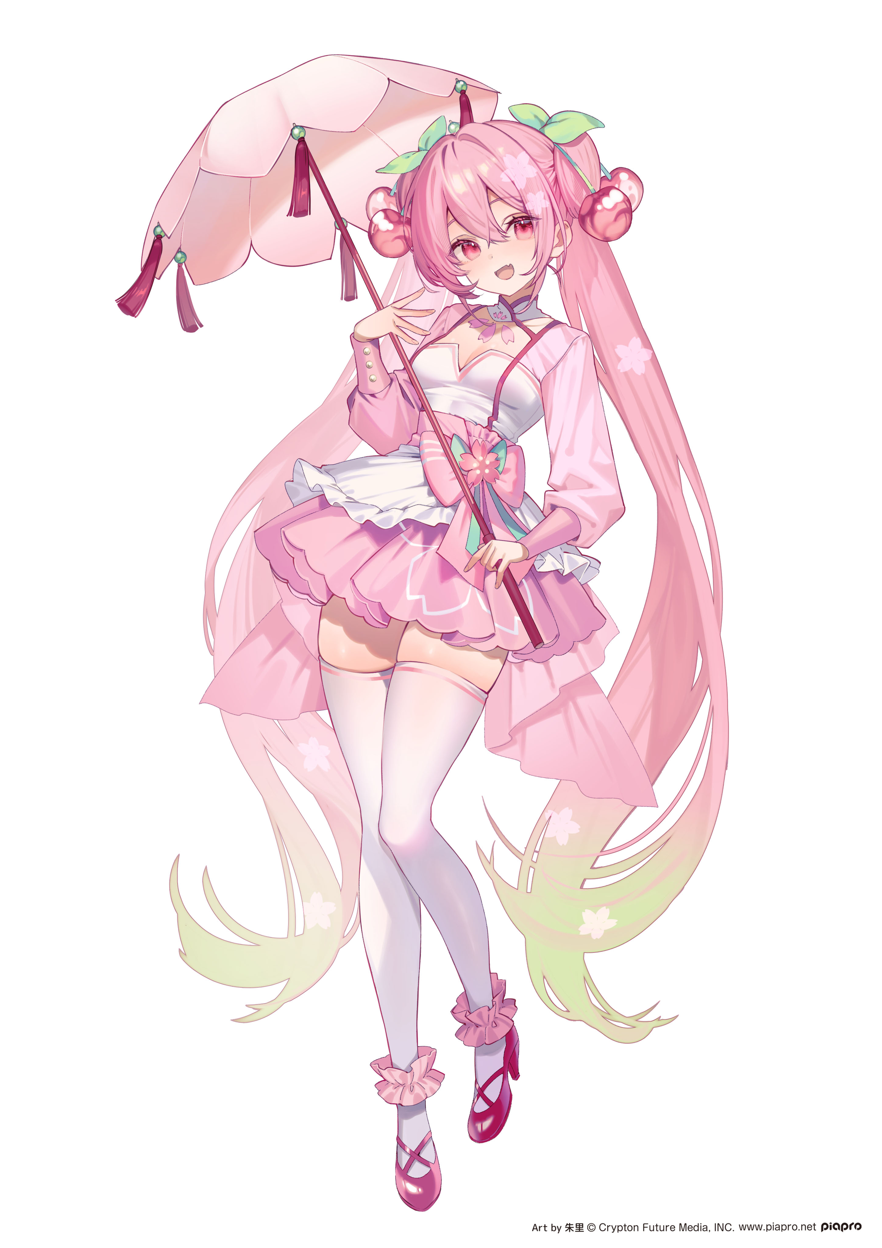 《初音未來》TAITO「櫻花初音 AMP+ 櫻花禮服 ver.」21公分景品模型 原型設計圖