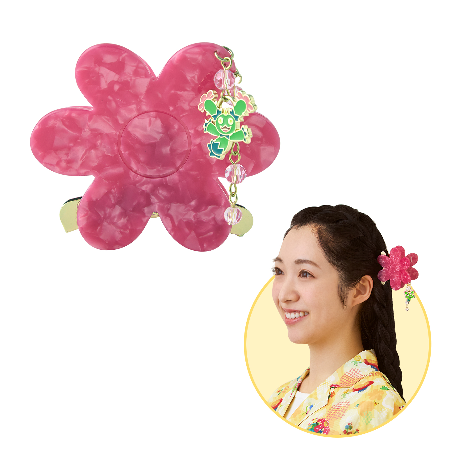 《Pokémon寶可夢 花田系列新品》沙鈴仙人掌髮夾