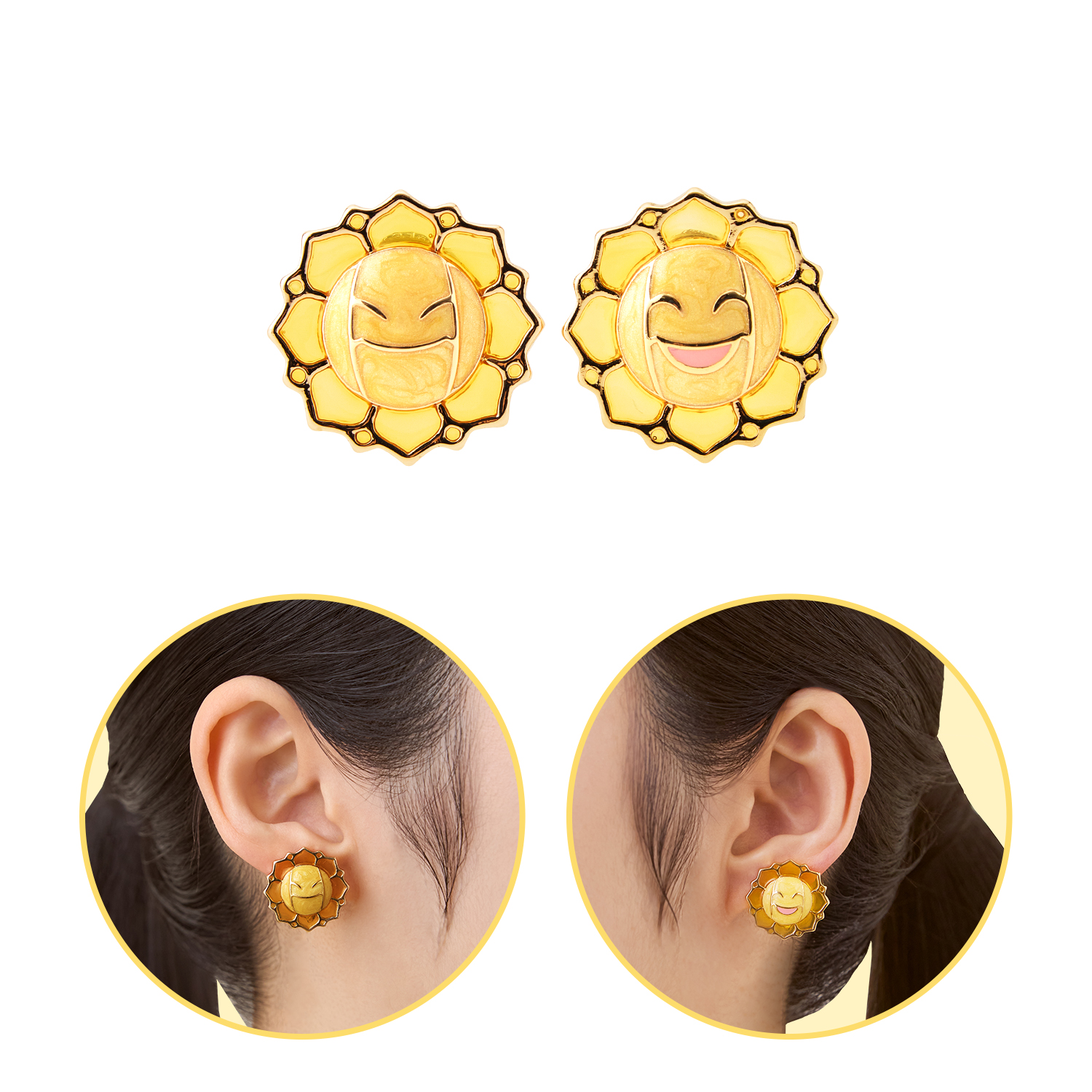 《Pokémon寶可夢 花田系列新品》向日花怪耳環