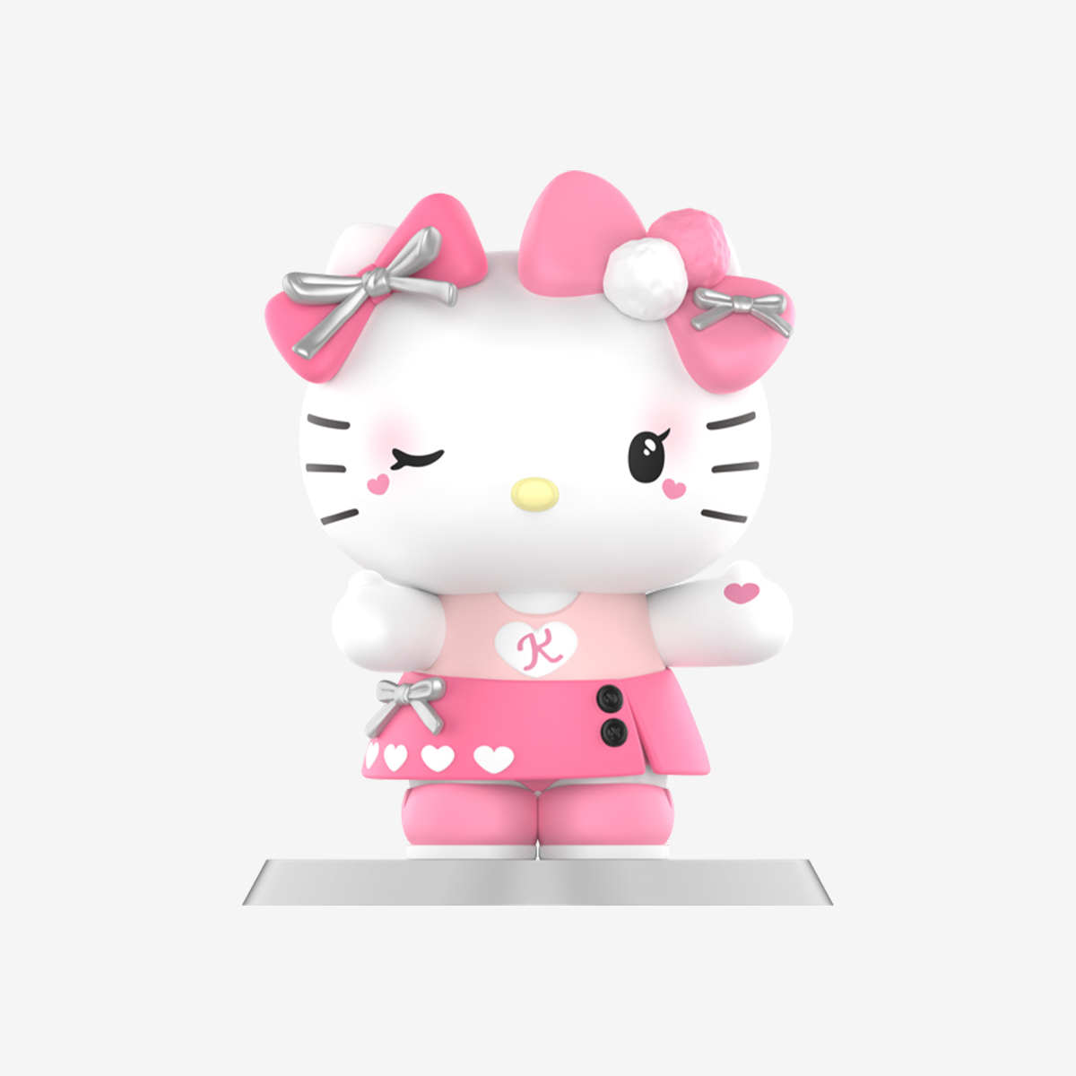 三麗鷗×泡泡瑪特聯名「Pink Party 粉紅派對系列」Hello Kitty基本款盲盒公仔