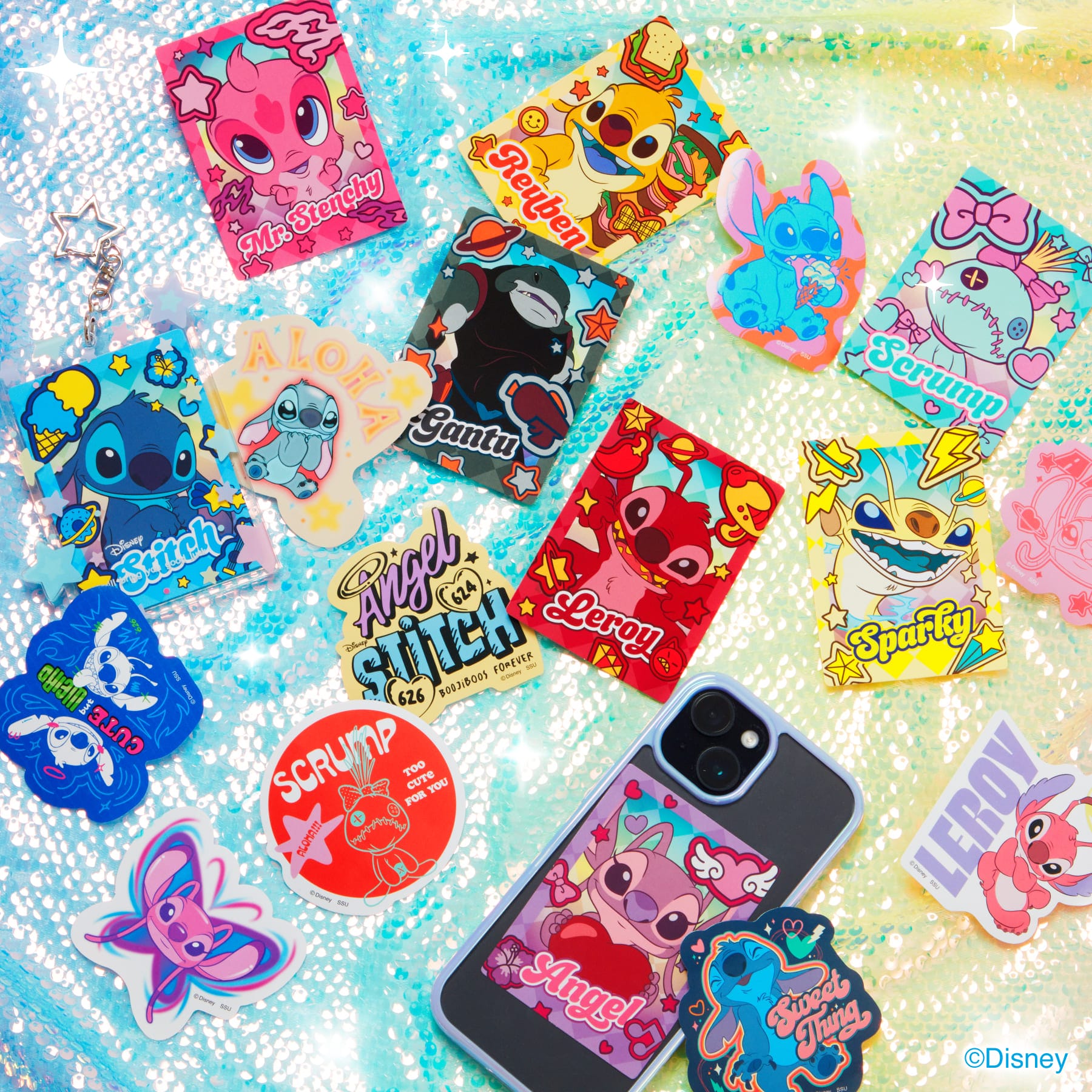 Happy快樂賞《Stitch史迪奇 Colorful Kawaii》J賞:角色卡片+貼紙組