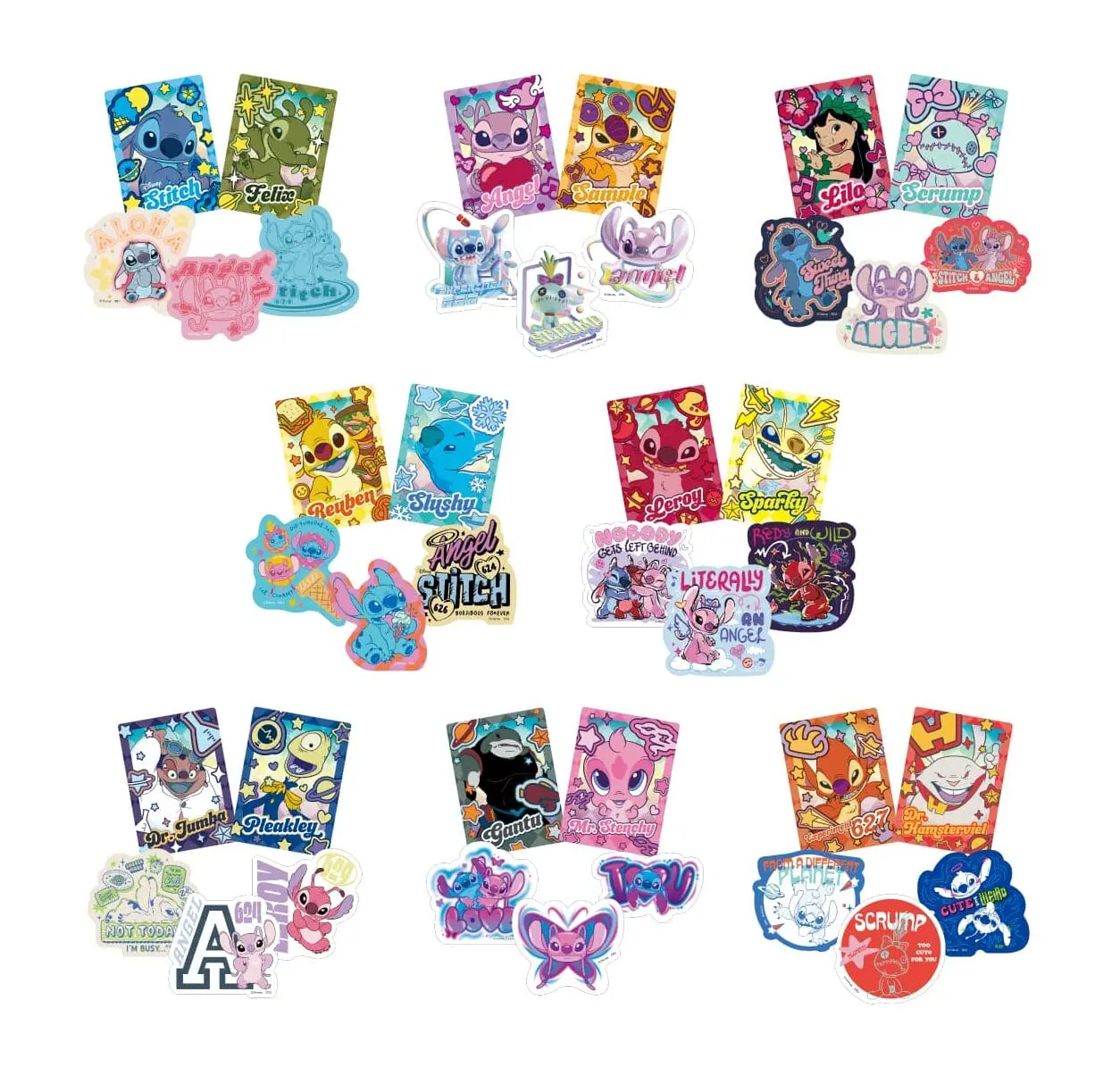 Happy快樂賞《Stitch史迪奇 Colorful Kawaii》J賞角色卡片+貼紙組