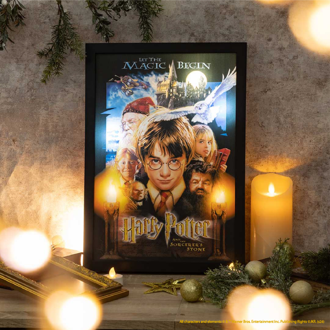 「Harry Potter - Mahou Dokoro」台灣1號店《哈利波特:神秘的魔法石》上映25週年新品「亮燈裝飾畫 哈利波特 神秘的魔法石」