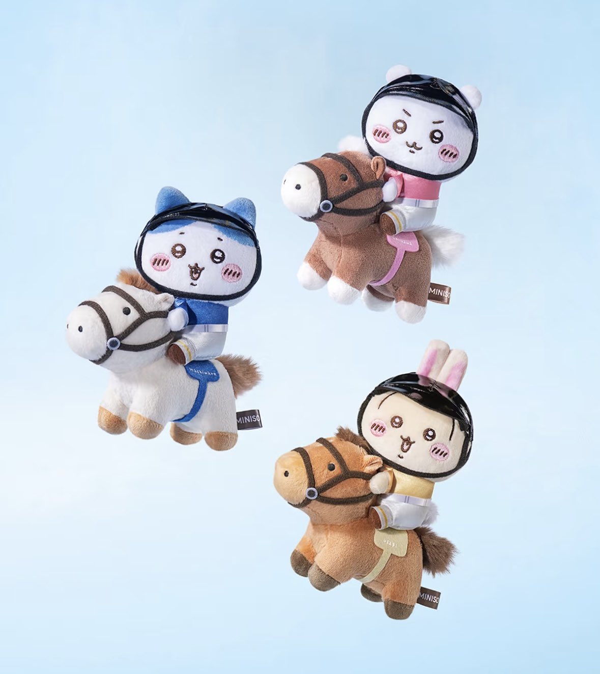 《Chiikawa吉伊卡哇》聯名MINISO馬術系列登場 吉伊、小八貓、兔兔烏薩奇款
