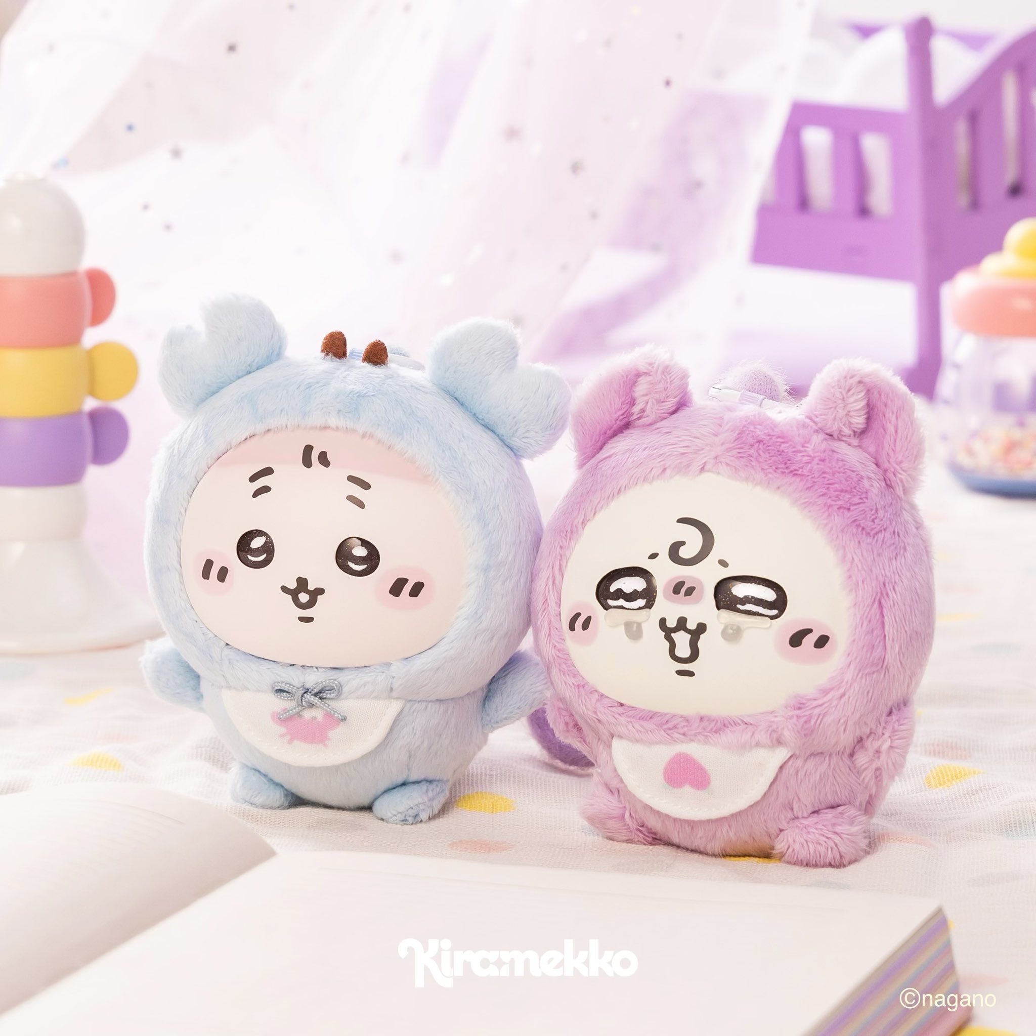 《吉伊卡哇》Chiikawa Baby Kiramekko 絨毛吊飾 古本屋小螃蟹、飛鼠小桃(小桃鼠)款