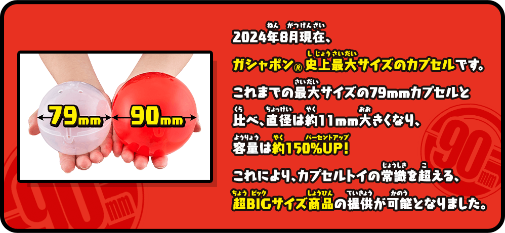 萬代GASHAPON「9cm」史上最大扭蛋膠囊，轉蛋規格全面進化