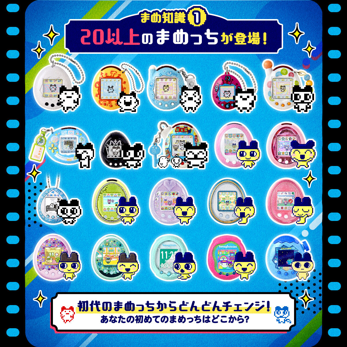 《Tamagotchi nano colorful》從初代到現代,歷代『Mametchi 麻每吉』完整回歸