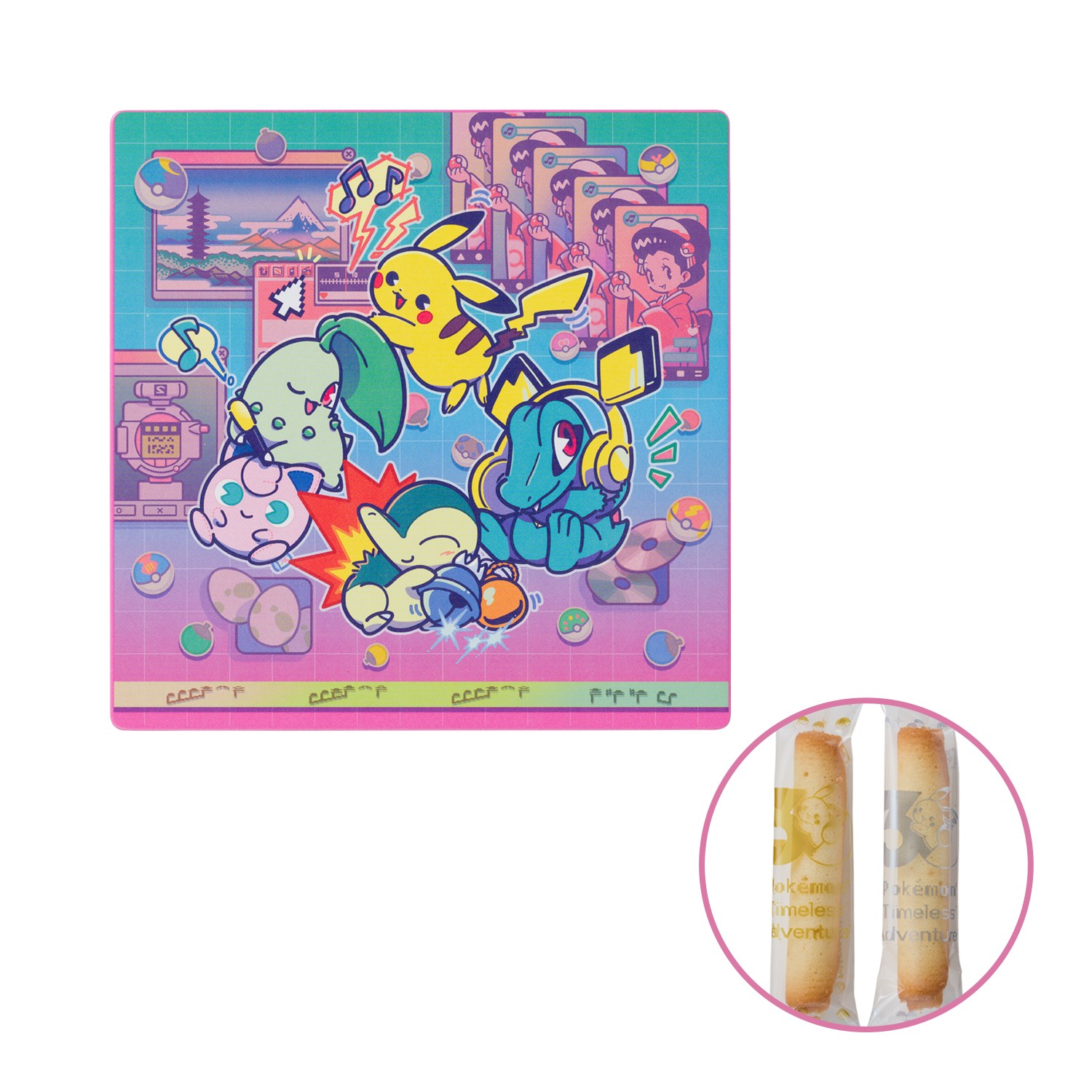 《寶可夢》30週年「Pokémon Timeless Adventure」音樂主題新品 罐裝捲心餅乾