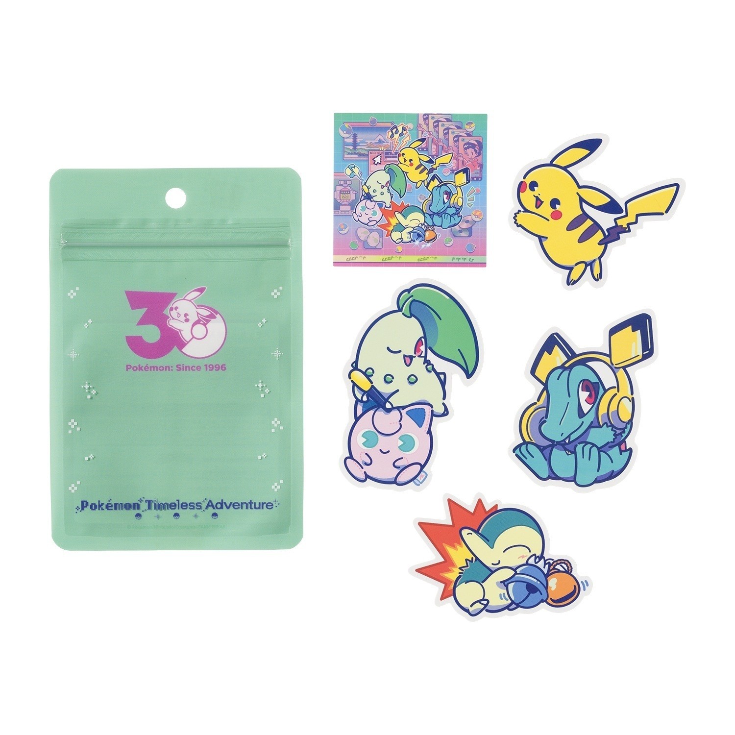 《寶可夢》30週年「Pokémon Timeless Adventure」音樂主題新品 貼紙組