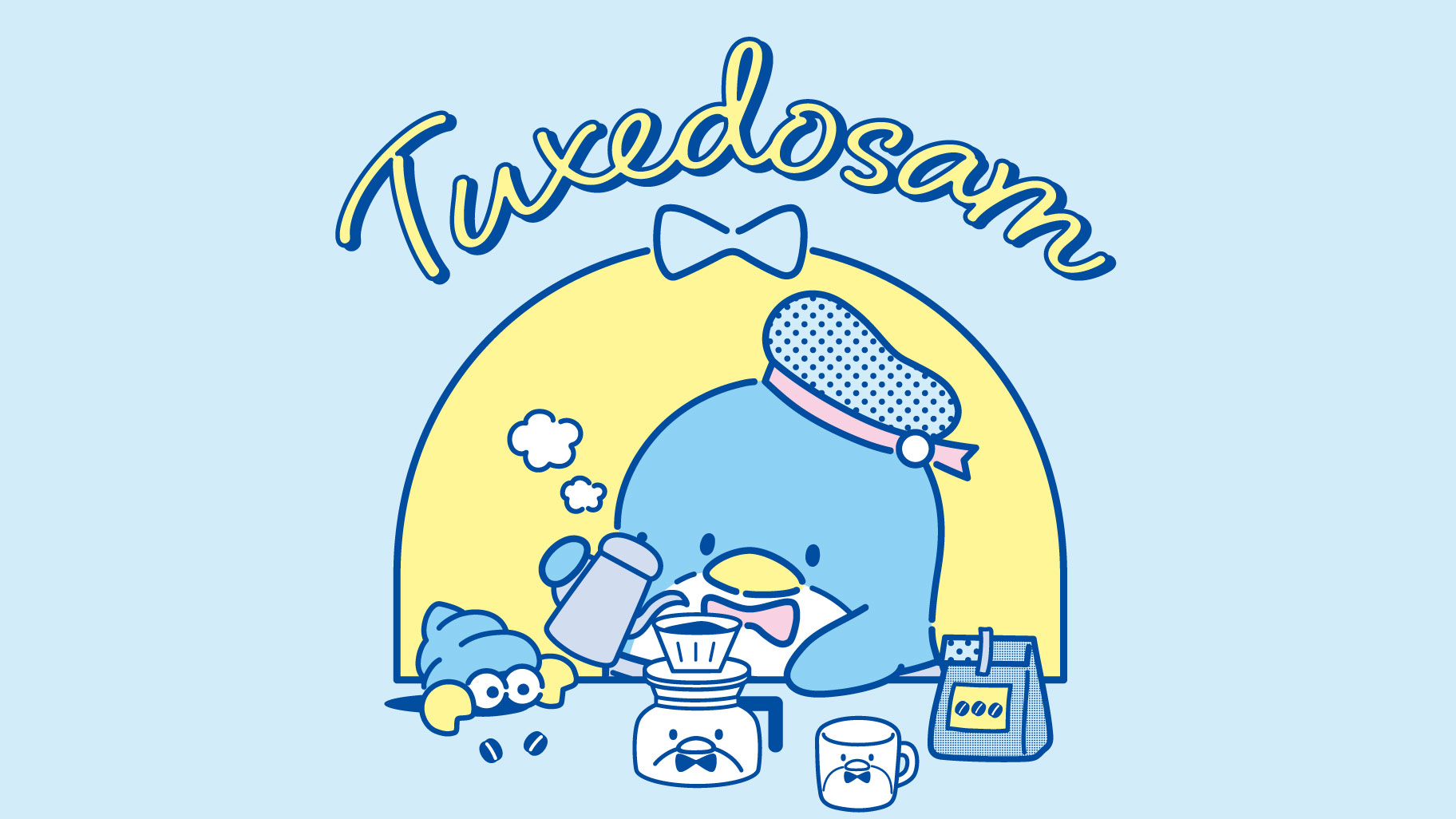 《Tuxedo Sam山姆企鵝》生日快樂！三麗鷗「咖啡館設計系列」誕生日新品5/13開賣，絨毛玩偶、馬克杯、托特包等13款周邊萌翻粉絲