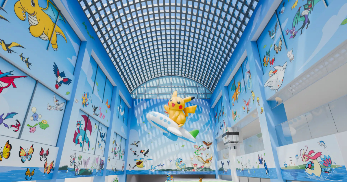 全球首座寶可夢機場誕生!「能登里山 Pokémon With You 機場」7/7 日本石川正式開幕,巨大皮卡丘、111種飛行系寶可夢一次看