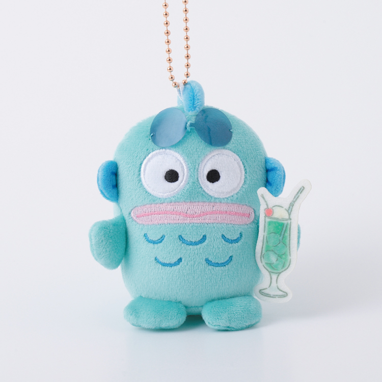 《Sanrio 三麗鷗》人魚漢頓「盲抽絨毛吊飾」墨鏡飲料款