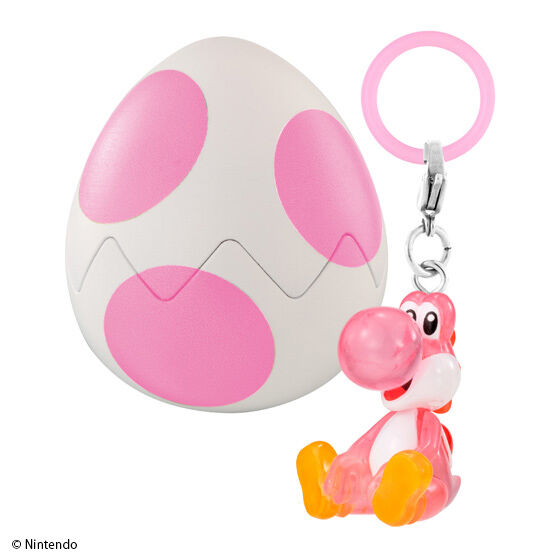 GASHAPON《超級瑪利歐》耀西蛋 標記吊飾收藏轉蛋 粉紅耀西Ver.