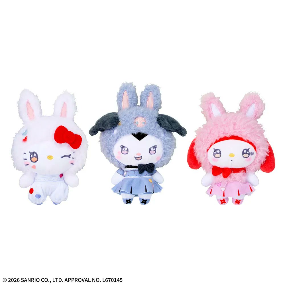 三麗鷗《Patch Rabbits》絨毛吊飾