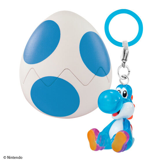 GASHAPON《超級瑪利歐》耀西蛋 標記吊飾收藏轉蛋 淺藍耀西Ver.