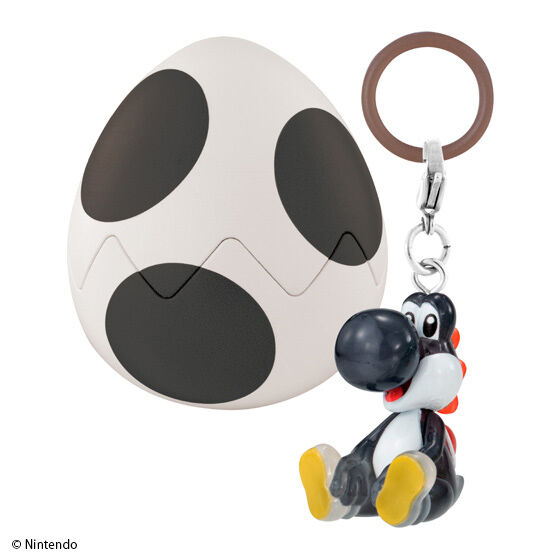 GASHAPON《超級瑪利歐》耀西蛋 標記吊飾收藏轉蛋 黑色耀西Ver.