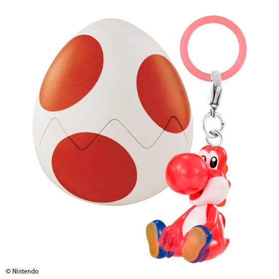 GASHAPON《超級瑪利歐》耀西蛋 標記吊飾收藏轉蛋 紅色耀西Ver.