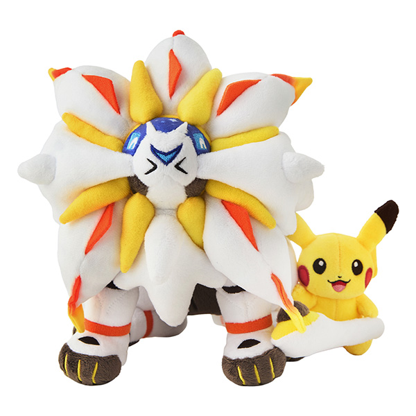 《Pok&eacute;mon Center SINGAPORE 新加坡寶可夢中心》索爾迦雷歐與皮卡丘絨毛玩偶