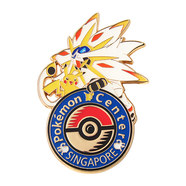 《Pok&eacute;mon Center SINGAPORE 新加坡寶可夢中心》Logo金屬紀念徽章