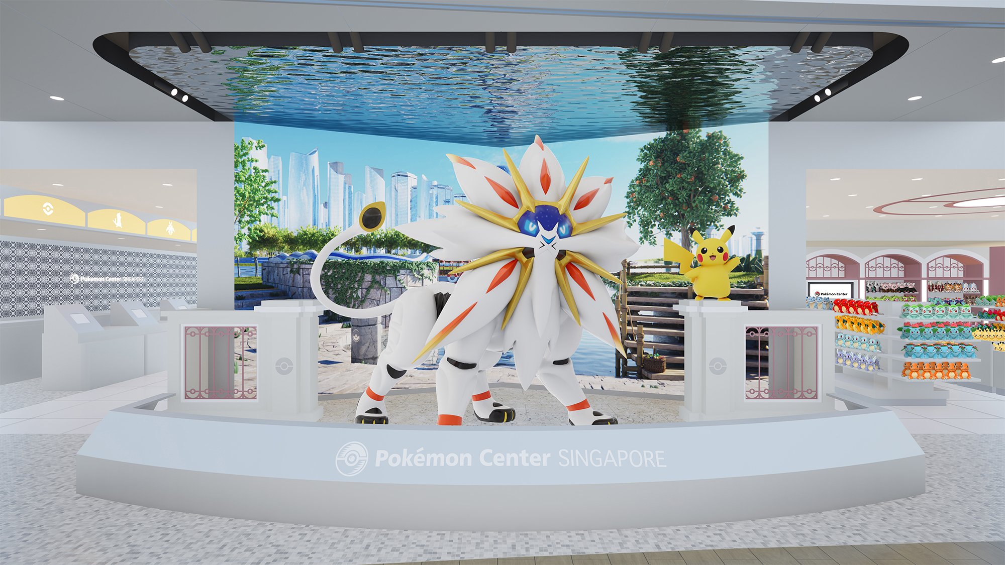 《Pok&eacute;mon Center SINGAPORE 新加坡寶可夢中心》改裝最大亮點：索爾迦雷歐正式接棒