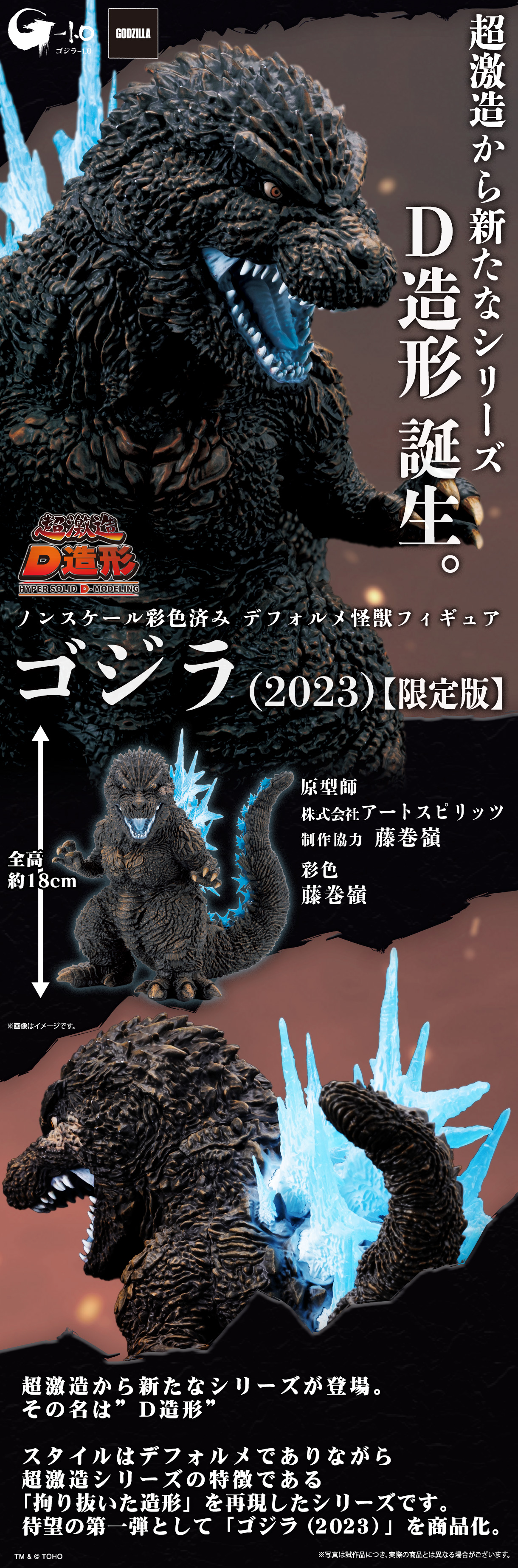 《哥吉拉-1.0》最兇萌版本登場　超激造全新「D造形」系列